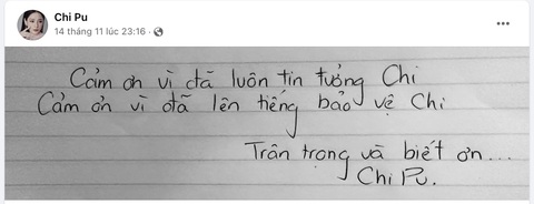 Chi Pu viết thư tay cám ơn Fan Chi Pu viết thư tay cảm ơn fan