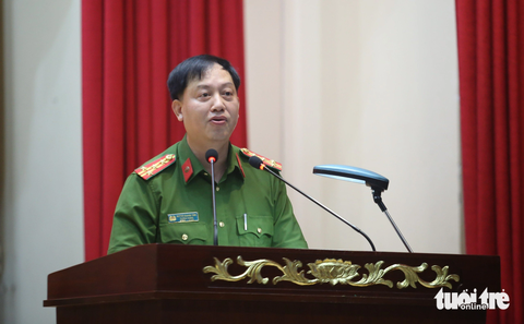 TP.HCM có 531 chung cư còn tồn tại vi phạm về PCCC - Ảnh 2. Đại tá Huỳnh Quang Tâm - trưởng Phòng Cảnh sát phòng cháy chữa cháy và cứu nạn, cứu hộ (PC07) Công an TP.HCM - thông tin về kết quả kiểm tra nhà chung cư trên địa bàn - Ảnh: MINH HÒA
