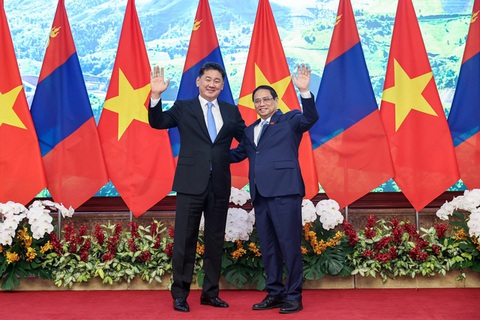 Thủ tướng Phạm Minh Chính tiếp Tổng thống Mông Cổ Ukhnaagiin Khurelsukh - Ảnh: chinhphu.vn Thủ tướng Phạm Minh Chính tiếp Tổng thống Mông Cổ Ukhnaagiin Khurelsukh - Ảnh: chinhphu.vn