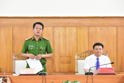 Bộ Công an thông tin về việc định danh số nhà, cơ sở dữ liệu đất đai - Ảnh 1. Đại tá Vũ Văn Tấn - phó cục trưởng Cục Cảnh sát quản lý hành chính về trật tự xã hội - Ảnh: Cục C06
