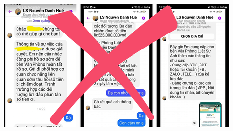 Rộ tình trạng giả mạo luật sư để lừa nạn nhân bị lừa đảo trước đó - Ảnh 1. Một trường hợp mạo danh luật sư để lừa đảo