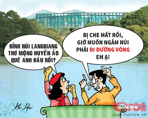 Langbiang hết thơ mộng - Ảnh 2. Langbiang hết thơ mộng - Tranh: Hữu Lộc