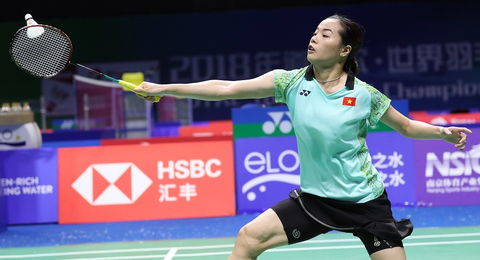 Nguyễn Thùy Linh xuất sắc đánh bại tay vợt hạng 5 thế giới- Ảnh 1. Thùy Linh thể hiện phong độ ấn tượng khi đánh bại Carolina Marin - Ảnh: BWF