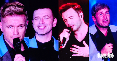 Các thành viên Westlife hát tốt và giao lưu thân thiện nhưng điều đó là chưa đủ cho một đêm nhạc thành công - Ảnh: MI LY Các thành viên Westlife hát tốt và giao lưu thân thiện, nhưng điều đó là chưa đủ cho một đêm nhạc thành công - Ảnh: MI LY