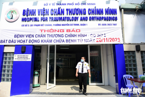 Bệnh nhân đến Bệnh viện Chấn thương chỉnh hình cơ sở 2 còn khiêm tốn - Ảnh 1. Sau gần 3 tuần khẩn trương sửa chữa, Bệnh viện Chấn thương chỉnh hình cơ sở 2, địa chỉ 201 Phạm Viết Chánh, phường Nguyễn Cư Trinh, quận 1 (cơ sở cũ của Bệnh viện Truyền máu Huyết học) đã hoạt động