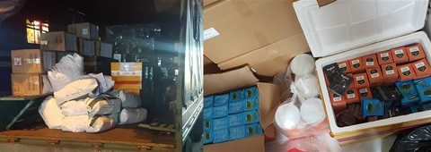 Bắt nữ DJ cầm đầu đường dây mua bán 'nước vui' cực khủng- Ảnh 3. Công an thu giữ số lượng lớn ma túy - Ảnh: Công an cung cấp