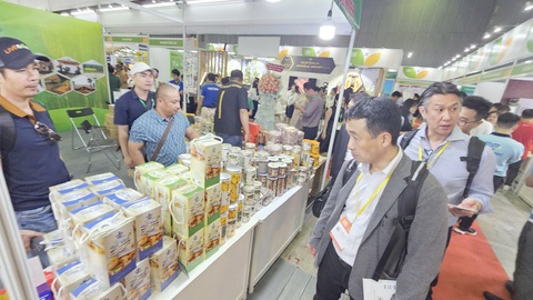 Tại triển lãm, nhiều khách hàng nước ngoài quan tâm đến sản phẩm hạt điều của Việt Nam - Ảnh: N.TRÍ Tại triển lãm, nhiều khách hàng nước ngoài quan tâm đến sản phẩm hạt điều của Việt Nam - Ảnh: N.TRÍ