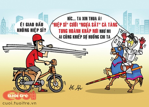 Hiệp sĩ cưỡi ngựa sắt ai cũng nể sợ- Ảnh 1. Hiệp sĩ cưỡi ngựa sắt ai cũng nể sợ - Tranh: Hữu Lộc