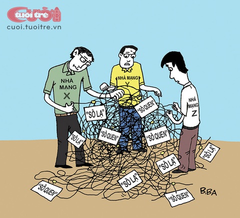 Điện thoại số lạ vẫn 'hành hạ' người dùng- Ảnh 1. Điện thoại số lạ vẫn hành hạ người dùng - Tranh: B.Ba