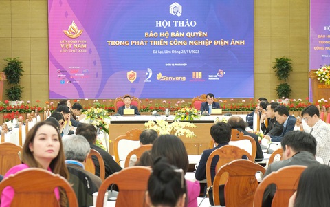 Cứu phim ảnh khỏi bị xâm phạm, livestream vô tội vạ- Ảnh 1. Toàn cảnh “Hội thảo bảo hộ bản quyền trong phát triển công nghiệp điện ảnh” - Ảnh: ĐẬU DUNG
