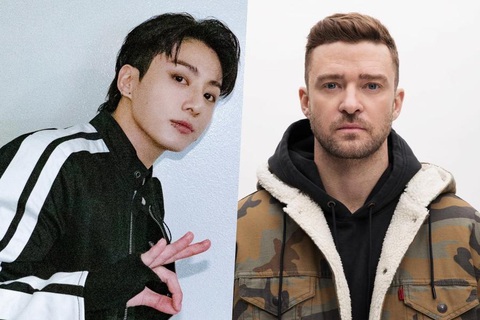 Jungkook gây tranh cãi khi hợp tác Justin Timberlake làm mới 3D- Ảnh 1. Jungkook (trái) và Justin Timberlake bắt tay làm mới ca khúc 3D - Ảnh: Soompi