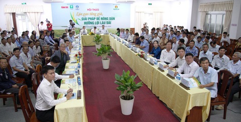 Lúa gạo tăng giá, tổ chức hội thảo tìm giải pháp để nông dân hưởng lợi lâu dài- Ảnh 4. Các đại biểu tham dự hội thảo - ẢNH: CHÍ QUỐC