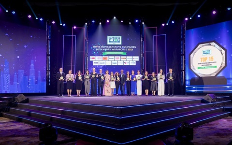 Acecook Việt Nam nằm trong top 100 Nơi làm việc tốt nhất Việt Nam 2023- Ảnh 1. Acecook Việt Nam thuộc Top 15 - Nguồn: Nguồn lực hạnh phúc