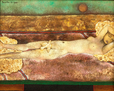 Xem tranh nude của Lưu Công Nhân, Hồ Hữu Thủ, Bửu Chỉ... ở 50 sắc sắc- Ảnh 1. Tranh sơn dầu