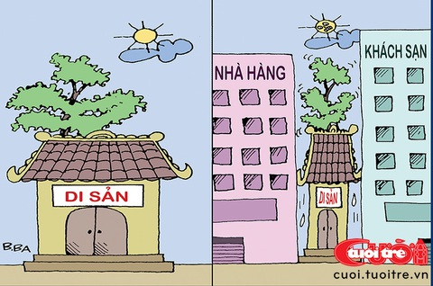 Di sản thời đô thị hóa- Ảnh 1. Di sản thời đô thị hóa - Tranh: B.Ba