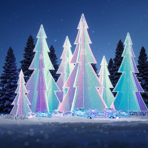 Khu rừng pha lê cùng cây thông giáng sinh nhiều màu sắc mùa Noel 2024- Ảnh 5. Khu rừng pha lê sẽ là nơi lưu giữ tình thân, kỷ niệm bên gia đình