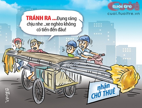 Khách Tây choáng với xe thô sơ tự hành- Ảnh 1. Những chiếc xe "nhỏ mà có võ" - Tranh: Đức Thuận