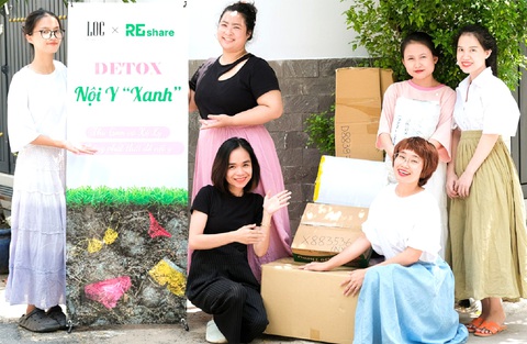 Vòng đời mới cho đồ lót cũ- Ảnh 1. Những người trẻ cùng tình yêu môi trường quyết tâm thực hiện dự án tái chế đồ lót cũ làm nguyên liệu sản xuất xi măng - Ảnh: LOC