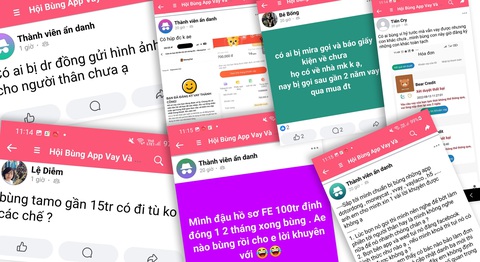Xóa sổ tín dụng đen, cách nào? - Hãi hùng các hội nhóm rủ bùng nợ- Ảnh 1. Hội nhóm bùng nợ trên Facebook - Ảnh: A.H. chụp lại
