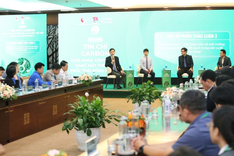 Thí điểm sàn giao dịch tín chỉ carbon vào năm 2025- Ảnh 1. Tọa đàm Tín chỉ carbon - Chìa khóa chuyển đổi sang một thế giới phát thải ròng bằng 0 - Ảnh: T.T.