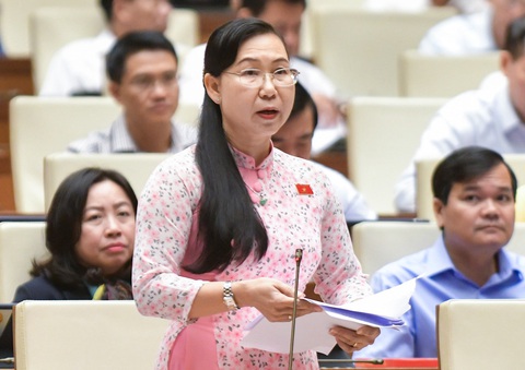 Đại biểu nêu đấu giá bất thường khi giá khởi điểm 24 tỉ nhưng giá trúng tới 1.684 tỉ đồng- Ảnh 1. Đại biểu Phan Thị Mỹ Dung - Ảnh: GIA HÂN