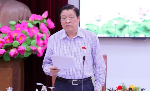 Ông Phan Đình Trạc chủ trì công bố dự thảo kiểm tra Bộ Văn hóa, Thể thao và Du lịch- Ảnh 1. Ông Phan Đình Trạc phát biểu tại buổi công bố - Ảnh: GIA HÂN