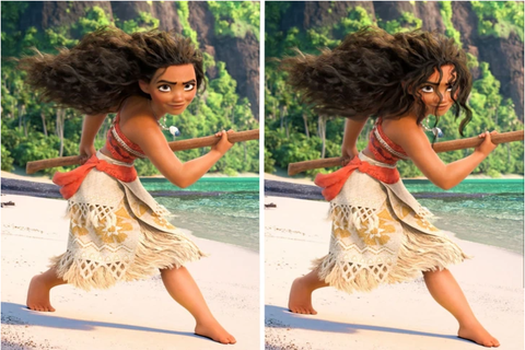 Nhân vật Moana trong phim cùng tên. 