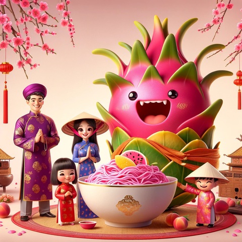 Trend 'mì tôm thanh long' xâm chiếm thế giới hoạt hình- Ảnh 3. “Lần đầu tiên trái thanh long có trong mì tôm...”
