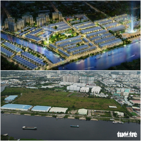 TP.HCM: Cận cảnh 'hoang phế' của Cảng Phú Định - Ảnh 10. Không còn dự án thương mại lung linh tên "Harbor City", cảng Phú Định hiện tại cũ kỹ, xuống cấp bên cạnh đất trống mênh mông - Ảnh: NGỌC KHẢI
