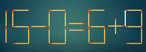 Thử tài IQ: Di chuyển một que diêm để 15-8=6+3 thành phép tính đúng - Ảnh 1.