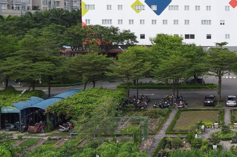 Phản đối tháo dỡ bức tường, SSG tận dụng mặt bằng ven sông làm bãi giữ xe - Ảnh 10. Xe máy, xe ô tô được xếp đầy ở khu vực ven sông Sài Gòn (đoạn gần bức tường ngăn cách hai khu dân cư) được báo Tuổi Trẻ ghi nhận chiều 3-11
