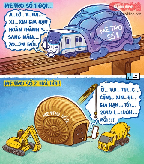 Metro rùa goi, metro sên trả lời - Ảnh 1. Metro rùa gọi, metro sên trả lời - Tranh: Hải Nam