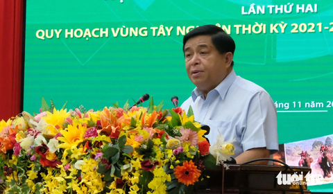 Dự thảo quy hoạch vùng Tây Nguyên: 3 cực, 3 tiểu vùng, 5 hành lang- Ảnh 1. Bộ trưởng Bộ Kế hoạch và Đầu tư Nguyễn Chí Dũng đề nghị các đại biểu tham gia góp ý, ý kiến về quy hoạch vùng Tây Nguyên thời kỳ 2021-2030, tầm nhìn đến năm 2050 - Ảnh: ĐÌNH CƯƠNG