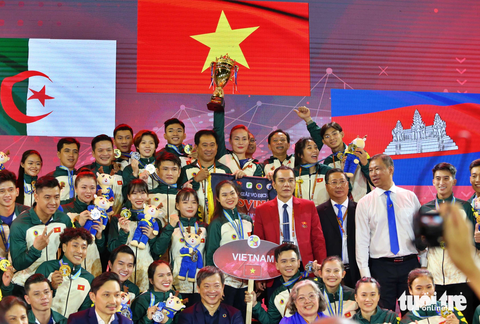 Việt Nam giành ngôi nhất toàn đoàn Giải vovinam thế giới- Ảnh 1. Vovinam Việt Nam với vị trí nhất toàn đoàn - Ảnh: QUANG THỊNH