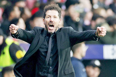 HLV Simeone đưa Atletico vượt qua vòng bảng Champions League năm nay - Ảnh: Reuters HLV Simeone đưa Atletico vượt qua vòng bảng Champions League năm nay - Ảnh: Reuters