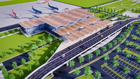 Liên danh T&T và CIENCO4 trúng thầu xây dựng sân bay Quảng Trị- Ảnh 1. Một trong những phương án thiết kế cảng hàng không Quảng Trị của Tập đoàn T&T - Ảnh: QUỐC NAM