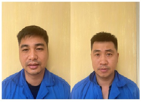 Khởi tố, bắt tạm giam 2 phóng viên cưỡng đoạt 15 triệu đồng- Ảnh 1. Nông Văn Dũng (trái) và Nguyễn Hoài Nam - Ảnh: Công an tỉnh Yên Bái
