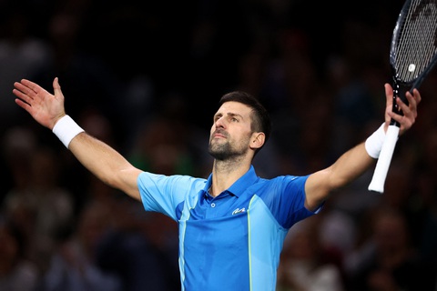 Điểm tin thể thao sáng 4-11: Djokovic vào bán kết Paris Masters, PSG chiếm ngôi đầu Ligue 1 - Ảnh 3. Djokovic vào bán kết Paris Masters 2023 - Ảnh: REUTERS