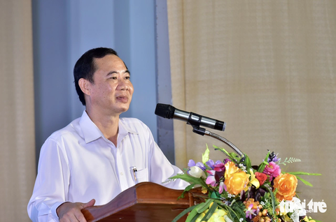 Ông Nguyễn Thái Học (Phó trưởng Ban nội chính Trung ương) phát biểu - Ảnh: T.T.D. Ông Nguyễn Thái Học - phó trưởng Ban Nội chính Trung ương - đề nghị: năm nay lần đầu tuyên dương 10 thầy cô giáo, những năm sau nên hướng đến việc tuyên dương, khen thưởng nhiều hoàn cảnh thầy cô vượt khó giảng dạy tốt hơn - Ảnh: T.T.D.