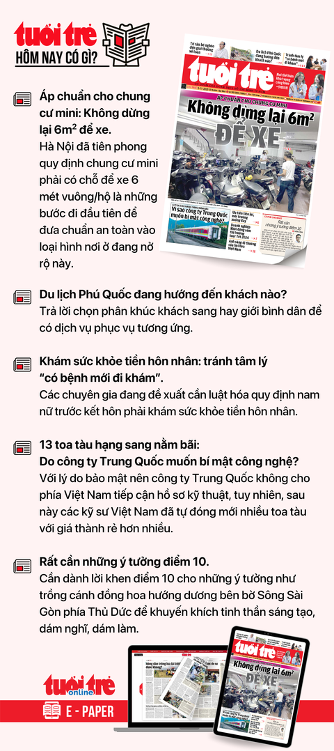 Tin tức chính trên Tuổi Trẻ nhật báo hôm nay 5-11. Để đọc Tuổi Trẻ báo in phiên bản E-paper, mời bạn đăng ký Tuổi Trẻ Sao TẠI ĐÂY Tin tức chính trên Tuổi Trẻ nhật báo hôm nay 5-11. Để đọc Tuổi Trẻ báo in phiên bản E-paper, mời bạn đăng ký Tuổi Trẻ Sao TẠI ĐÂY