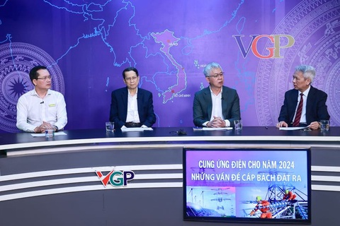 'Chúng ta đang nhầm lẫn là đánh đồng giữa ngành điện và EVN' - Ảnh 1. Tọa đàm cung ứng điện cho năm 2024 - Ảnh: VGP