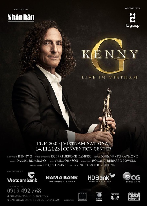 Vietcombank tài trợ chính cho sự kiện âm nhạc ‘Kenny G Live in Vietnam’ - Ảnh 1. Nghệ sĩ saxophone nổi tiếng Kenny G sẽ biểu diễn tại Việt Nam vào ngày 14-11