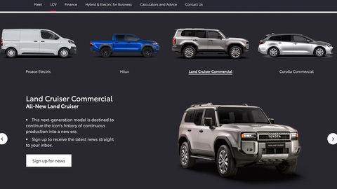 Toyota công bố bản thương mại giá rẻ cho Land Cruiser Prado - Ảnh 1. Land Cruiser Prado Commercial xuất hiện trên trang web của Toyota Anh - Ảnh: Drive
