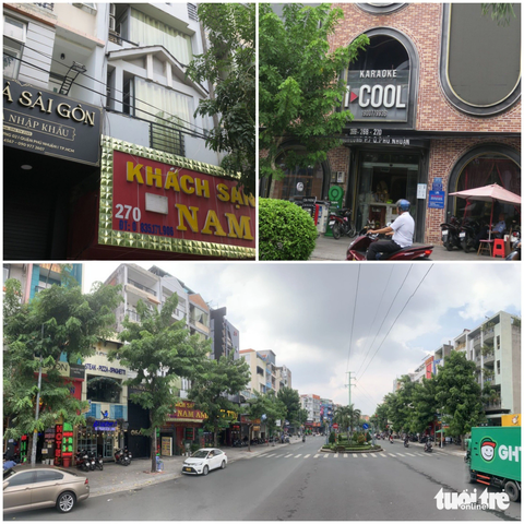 Phát quạu tìm số nhà trên đường Phan Xích Long - Ảnh 3. Trên đường Phan Xích Long, quận Phú Nhuận, TP.HCM có số nhà 270 thuộc phường 2 (bên trái) và phường 7 (bên phải) - Ảnh: T.T.D.