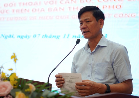 Cán bộ sợ sai, thà đứng trước Hội đồng kỷ luật còn hơn đứng trước Hội đồng xét xử - Ảnh 1. Ông Ngô Văn Trọng - bí thư Thành ủy Quảng Ngãi - nhắn nhủ cán bộ hãy yêu thành phố này để làm việc tốt hơn
