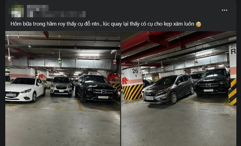Nạn dừng đỗ xe oái oăm vẫn hoành hành - Ảnh 1. Một kiểu đỗ ô tô gây tranh cãi song lại xuất hiện khá nhiều - Ảnh chụp màn hình