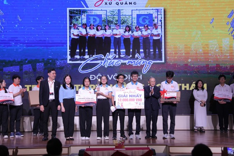 Khép lại mùa thi ‘Gen Z xứ Quảng’: Chiến thắng cho đội xứng đáng - Ảnh 1. Giải nhất thuộc về Trường THPT Hoàng Hoa Thám nhờ sự chuẩn bị chu đáo và phong độ xuất sắc