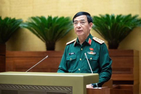 Đại tướng Phan Văn Giang trình dự luật liên quan công nghiệp quốc phòng, an ninh - Ảnh 1. Đại tướng Phan Văn Giang - Ảnh: GIA HÂN