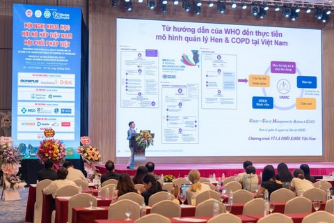 Định hướng phát triển của chương trình Vì lá phổi khỏe giai đoạn 2024 - 2026 - Ảnh 4. PGS Vũ Văn Giáp - tổng thư ký Hội Hô hấp Việt Nam, chia sẻ thực tiễn về mô hình quản lý ngoại trú hen và COPD tại Việt Nam