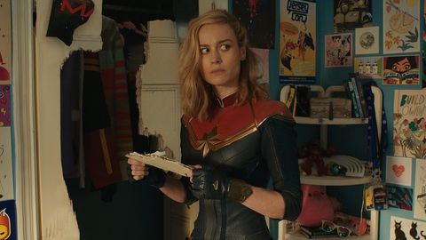 The Marvels cạnh tranh phim Taylor Swift tại phòng vé - Ảnh 2. Brie Larson trong tạo hình Captain Marvel - Ảnh: Deadline